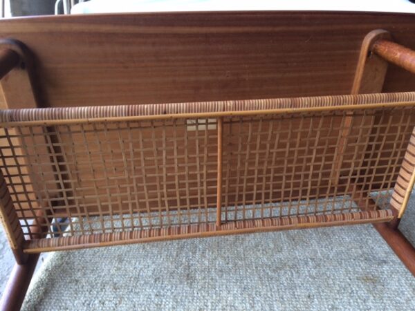 Elegant Teak Sofabord med flethylde - Image 7