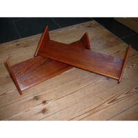 2 stk sengeborde i teak