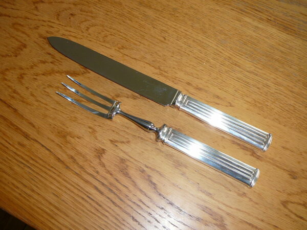 Forskærersæt Christofle Triade / 2-Piece Roast Carving Set Sølvplet
