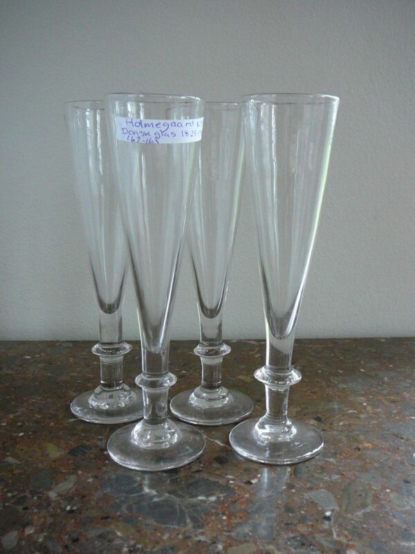 Antikke champagneglas nr.4 1853 Holmegaard - Image 4