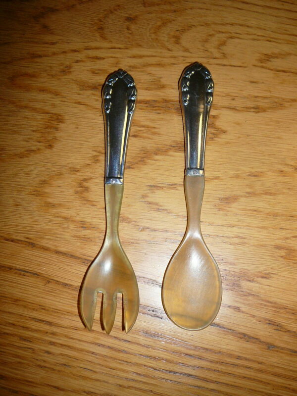 Georg Jensen Liljekonval salatsæt med horn - Image 6
