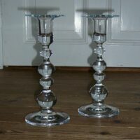 Et par glas lysestager Charlotte Amalie Holmegaard