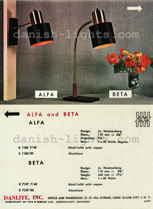 Beta bordlampe i aluminium E7157/80 - Image 6