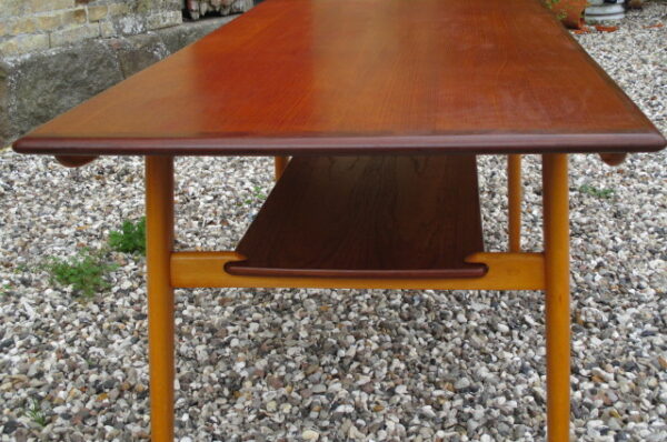 Teak Sofabord med stel af bøgetræ - Image 6