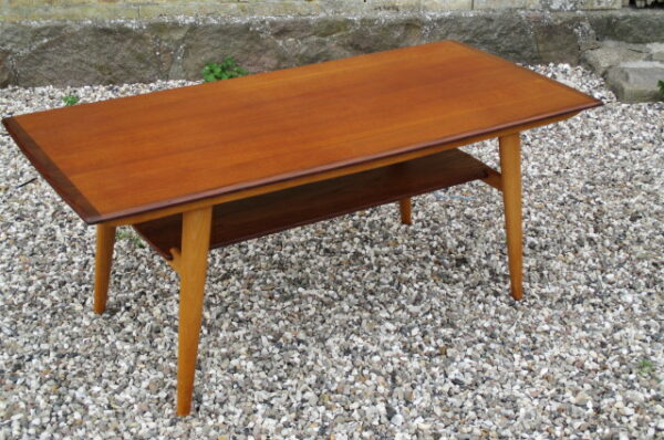 Teak Sofabord med stel af bøgetræ - Image 5