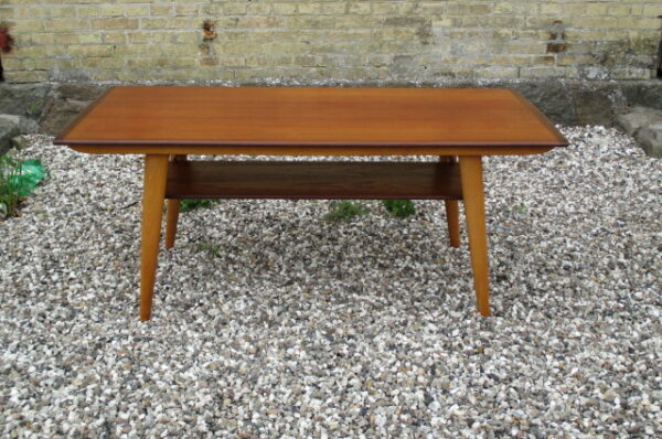 Teak Sofabord med stel af bøgetræ - Image 4