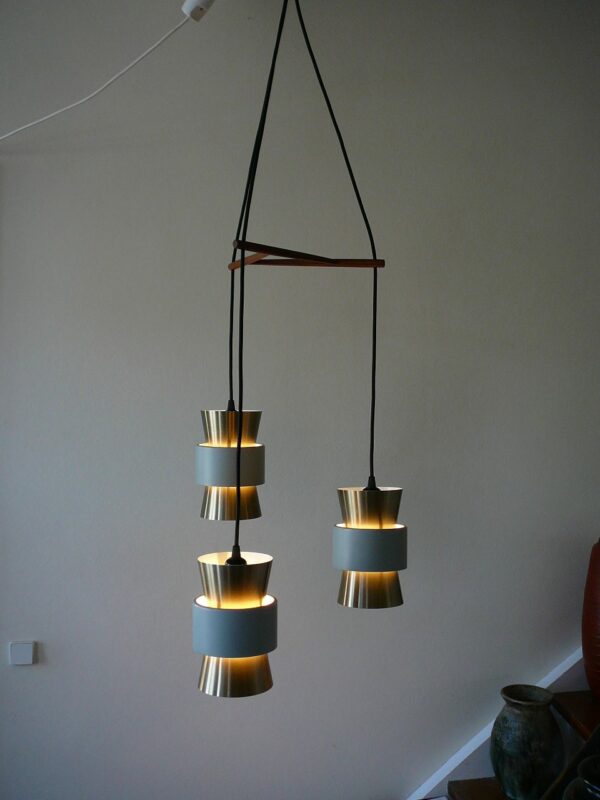 Mid Century suspension lamp Carl Thore / Jo Hammerborg teak ophæng - Image 2