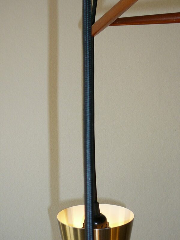 Mid Century suspension lamp Carl Thore / Jo Hammerborg teak ophæng - Image 7