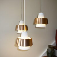 Mid Century Suspension lamp med ophæng i teak