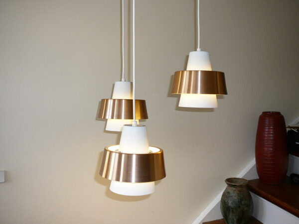 Mid Century Suspension lamp med ophæng i teak