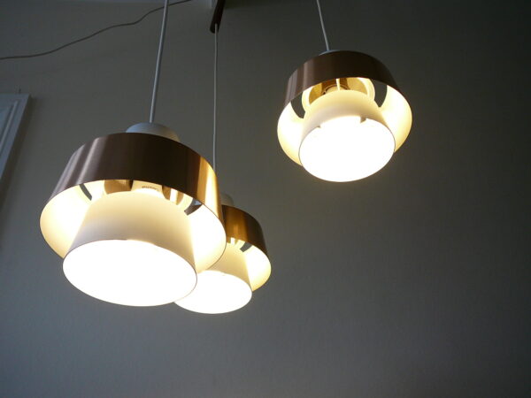 Mid Century Suspension lamp med ophæng i teak - Image 3