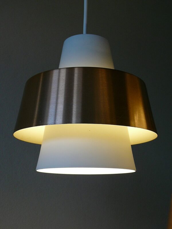Mid Century Suspension lamp med ophæng i teak - Image 9