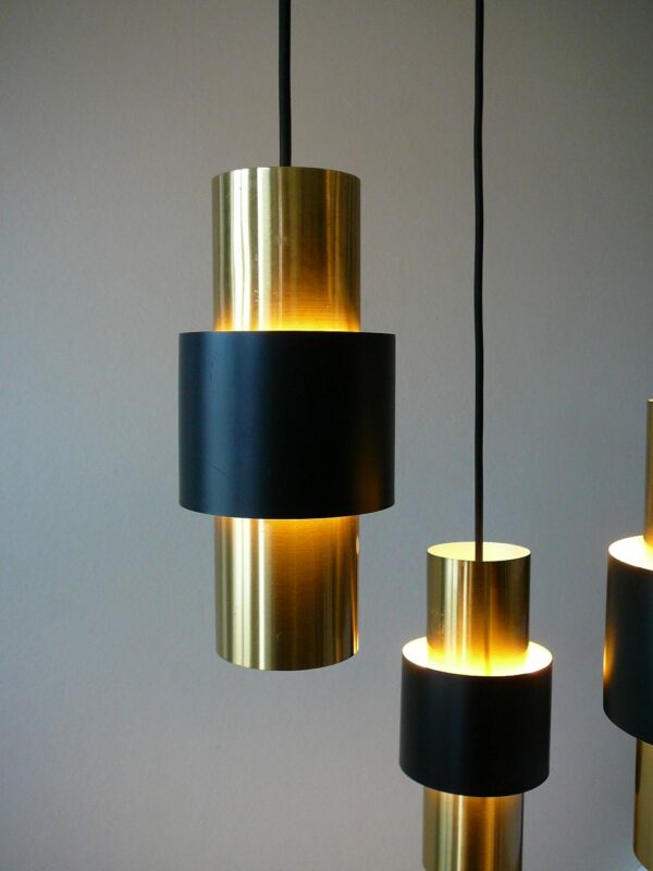 Etna Jo Hammerborg Trio Mid Century suspension lamp teak ophæng - Image 6
