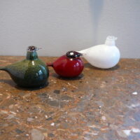 Glas, 3 stk Birds By Oiva Toikka Terne snipe Puffball, Iittala