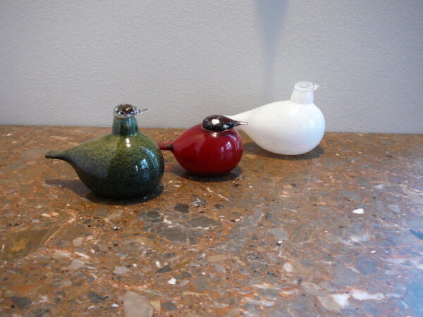 Glas, 3 stk Birds By Oiva Toikka Terne snipe Puffball, Iittala