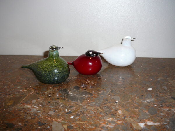 Glas, 3 stk Birds By Oiva Toikka Terne snipe Puffball, Iittala - Image 2