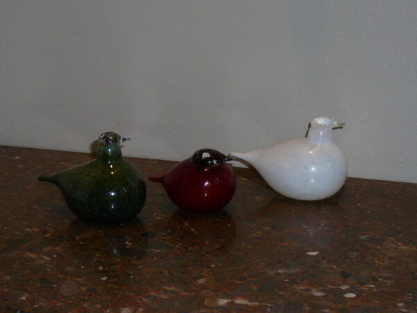 Glas, 3 stk Birds By Oiva Toikka Terne snipe Puffball, Iittala - Image 7