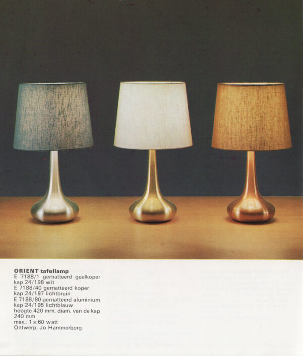 Orient Mini Bordlampe i kobber E 7188/40 - Image 5