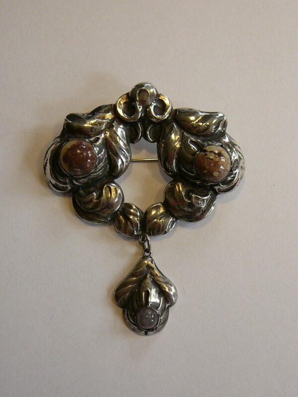 Knud Georg Jensen 826 sølv art nouveau broche - Image 2