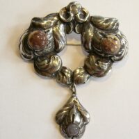 Knud Georg Jensen 826 sølv art nouveau broche