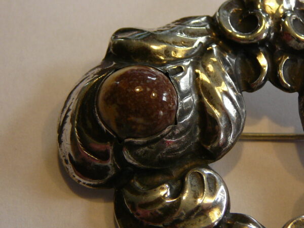 Knud Georg Jensen 826 sølv art nouveau broche - Image 4
