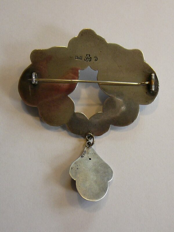 Knud Georg Jensen 826 sølv art nouveau broche - Image 3