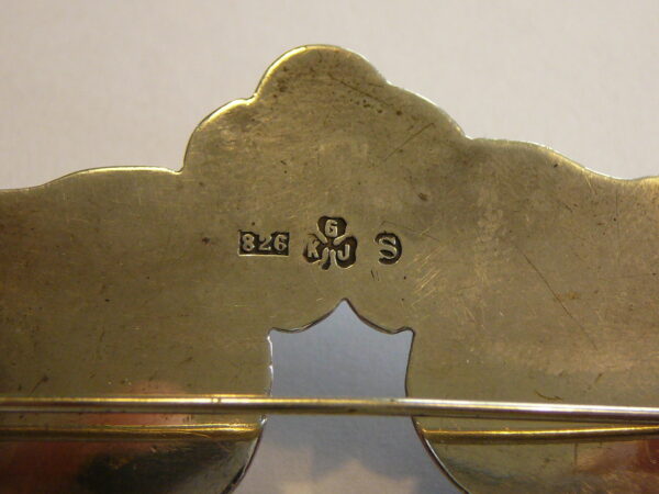 Knud Georg Jensen 826 sølv art nouveau broche - Image 7