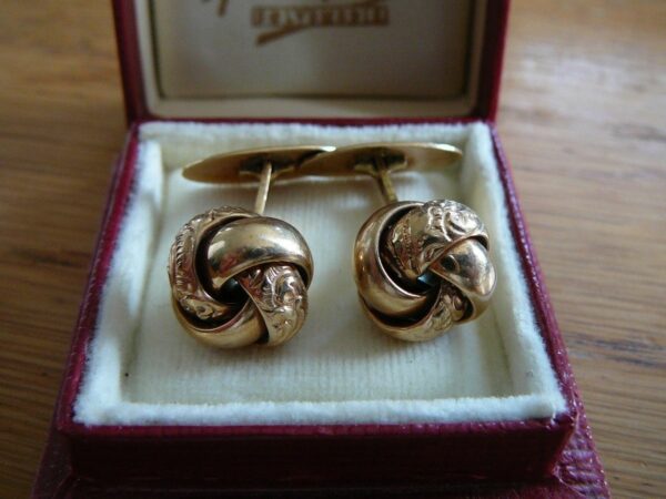 Manchetknapper 14k 585 Bernard Hertz - Image 2