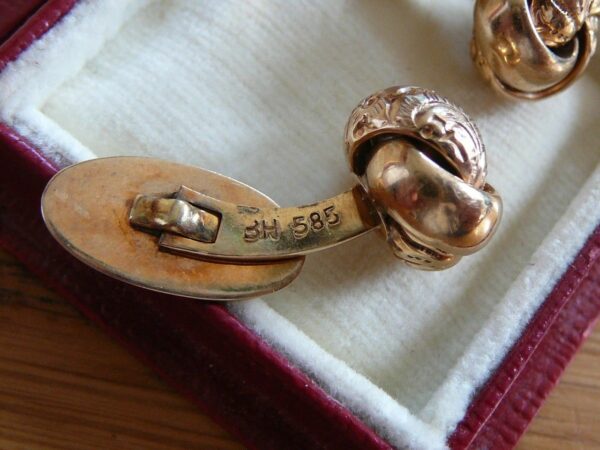 Manchetknapper 14k 585 Bernard Hertz - Image 3