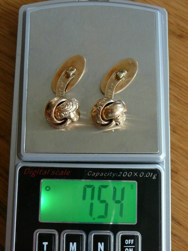 Manchetknapper 14k 585 Bernard Hertz - Image 5