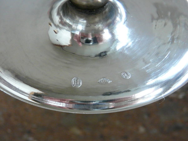 Sølvskål Kandisskål af hammerslået sølv - Image 3