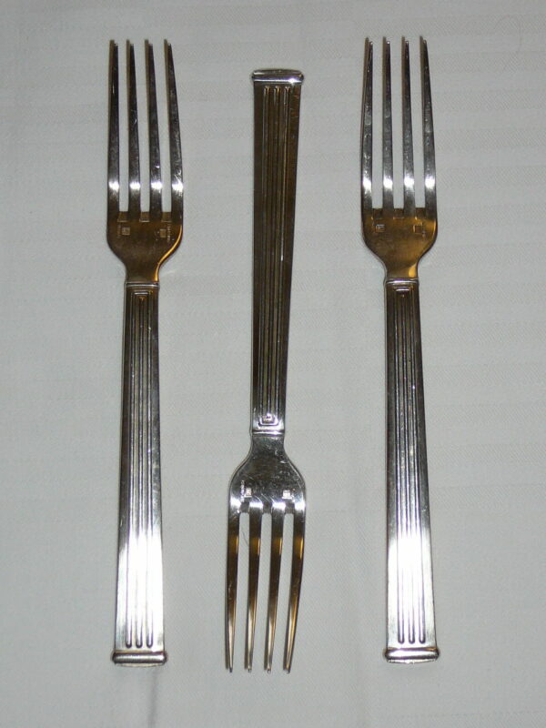 Lunch fork silverplate Triade pattern Christofle France