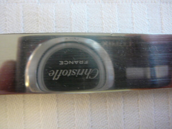Dining knife silverplate Triade pattern Christofle France - Image 2