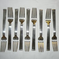 Dining fork silverplate Triade pattern Christofle France