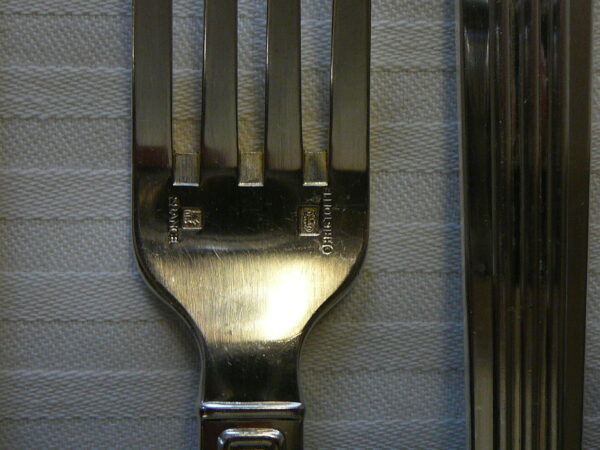 Dining fork silverplate Triade pattern Christofle France - Image 2