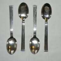 Tea spoon silverplate Triade pattern Christofle France