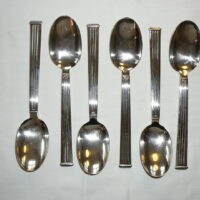 Dessert spoon silverplate Triade pattern Christofle France