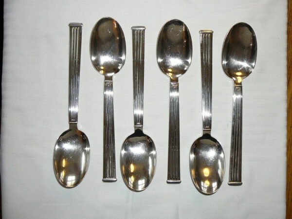 Dessert spoon silverplate Triade pattern Christofle France