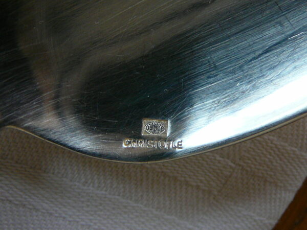 Dessert spoon silverplate Triade pattern Christofle France - Image 2