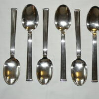 Dining spoon silverplate Triade pattern Christofle France