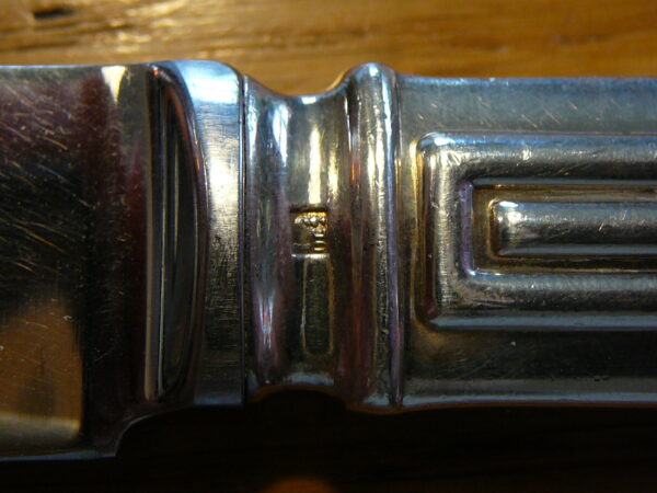 Dining knife silverplate Triade pattern Christofle France - Image 3