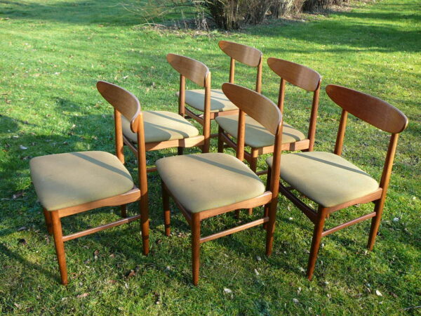 6 teak spisebordsstole fra Skovby møbelfabrik 1969 - Image 5