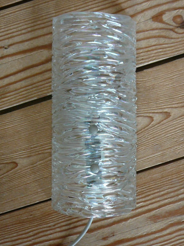 et par Art Deco væglamper udført i buet glas - Image 3