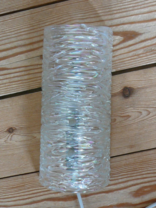 et par Art Deco væglamper udført i buet glas - Image 2