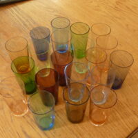 20 stk kulørte sodavandsglas model 294 Holmegaard
