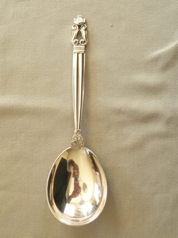 Georg Jensen Konge Acorn lille Serverings ske sterling sølv