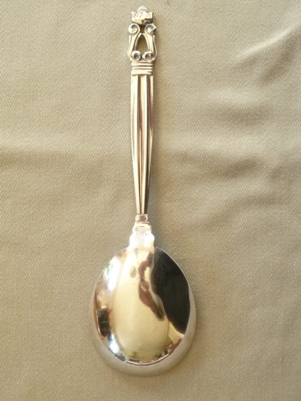 Georg Jensen Konge Acorn lille Serverings ske sterling sølv - Image 2