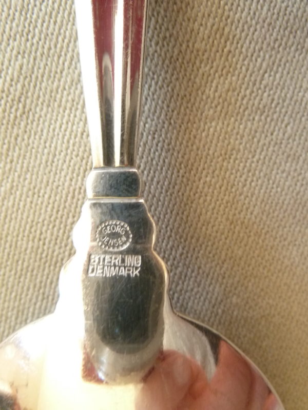 Georg Jensen Konge Acorn lille Serverings ske sterling sølv - Image 3