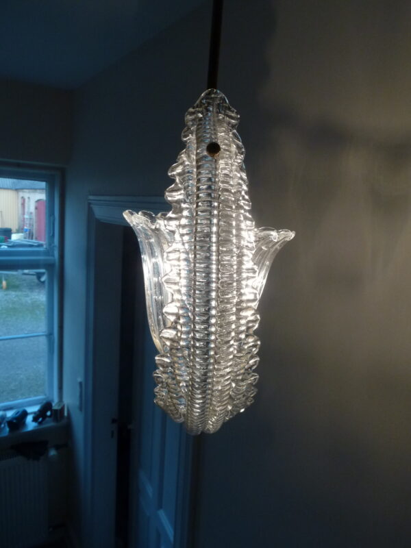 Art Deco loftlampe Murano glas messing Ercole Barovier - Image 3
