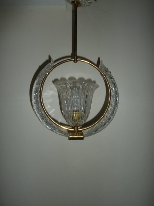 Art Deco loftlampe Murano glas messing Ercole Barovier - Image 4
